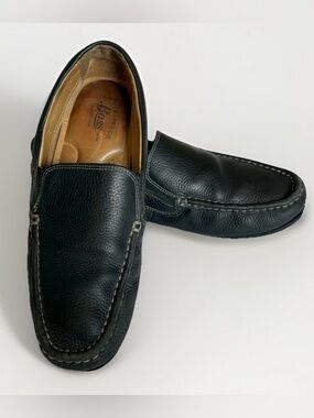 Bass Black Leather Loafers Men’s 9.5 Driving Moc Slip On